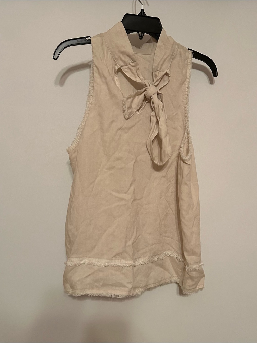 Bella Dahl Cream Tie-Neck Sleeveless Camisole